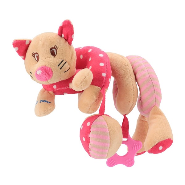 Spirálos játék kiságyra Baby Mix cica rózsaszín