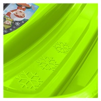 Műanyag lapos szánkó háttámlával és fékekkel Baby Mix SPEED BOB zöld
