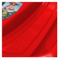 Műanyag lapos szánkó háttámlával és fékekkel Baby Mix SPEED BOB piros