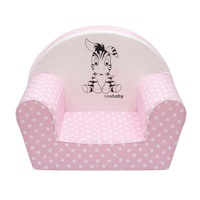 Gyermek fotel New Baby Zebra világos rózsaszín