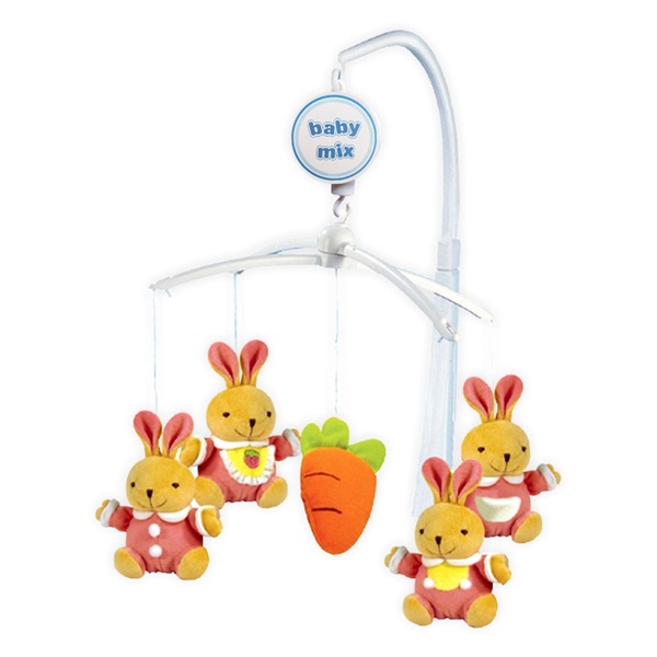 Körhinta a kiságy fölé Baby Mix nyuszik