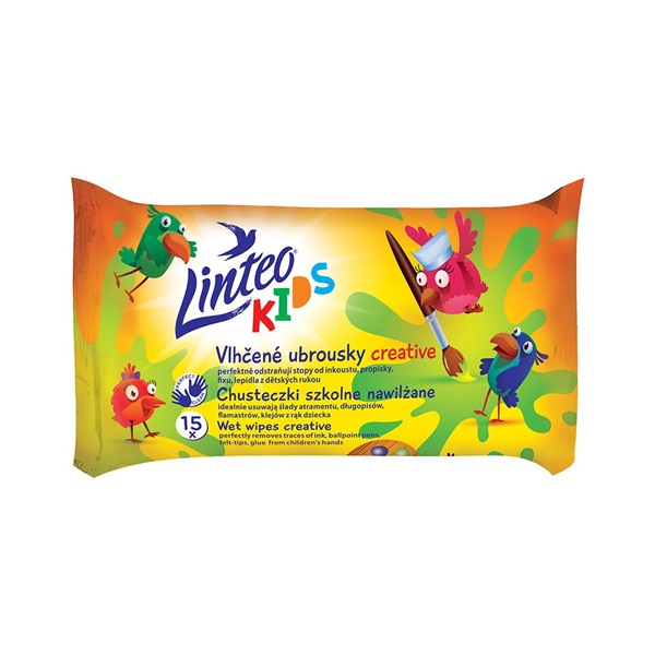 Nedves törlőkendő Linteo Baby Kids 15 db