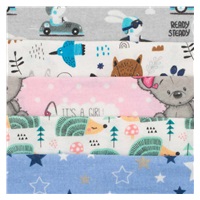 Flanel pelenka nyomtatott mintával NEW BABY 70x80 cm 10 db
