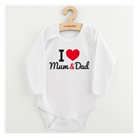 Body nyomott mintával New Baby I Love Mum and Dad