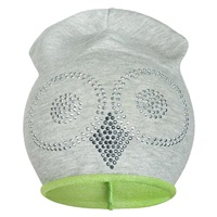 Tavaszi sapka New Baby bagoly szürke - zöld