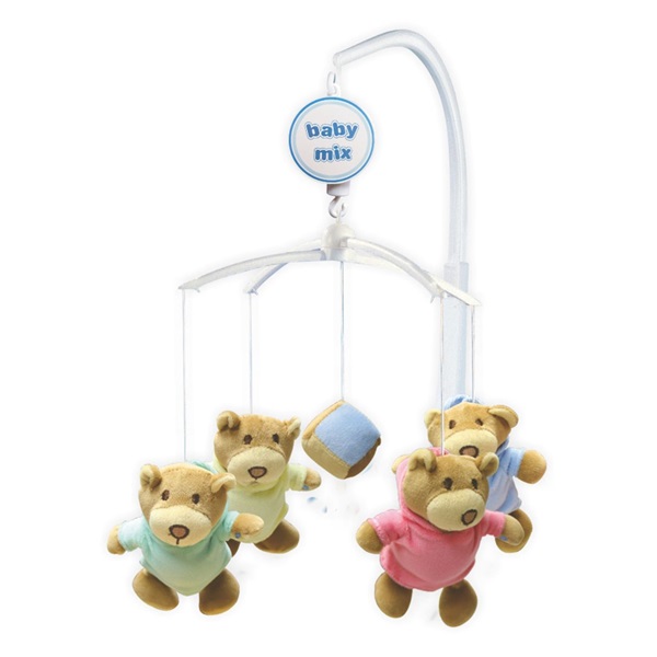 Körhinta a kiságy fölé Baby Mix macik kocka