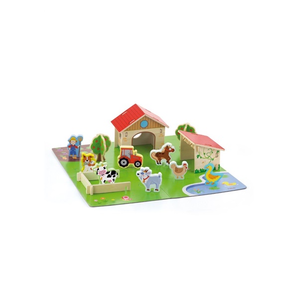 Gyermek fa 3D puzzle Viga Farm