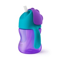 Bájos itató pohár hajlékony szívószállal Avent 200 ml lila