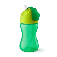 Bájos itató pohár hajlékony szívószállal Avent 300 ml zöld