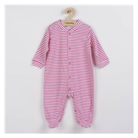 Baba kezeslábas New Baby Classic II rózsaszín csíkokkal