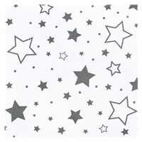 Univerzális szoptatós párna C alakú New Baby szürke csillagok