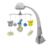 Körhinta a kiságy fölé világító vetítővel  Baby Mix szürke