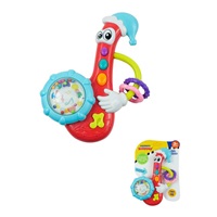 Zenélő csörgő Baby Mix szaxofon piros