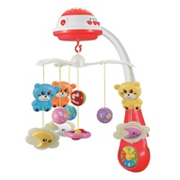 Körhinta a kiságy fölé világító vetítővel  Baby Mix piros
