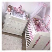 Gyermek kiságy New Baby Nyuszi standard fehér