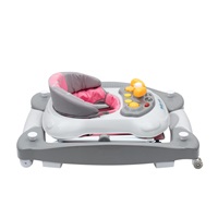 Gyerek bébikomp hintával szilikon kerekek Baby Mix rózsaszín