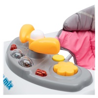 Gyerek bébikomp hintával szilikon kerekek Baby Mix rózsaszín