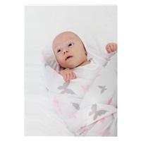 Pólyakendő New Baby fehér pillangó