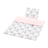 Kétoldalas együttes Velvet New Baby babakocsiba páva rózsaszín
