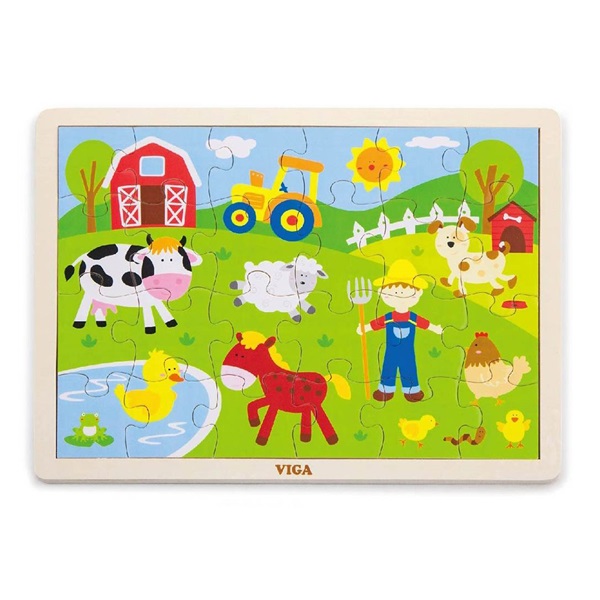 Gyermek fa puzzle Viga Farma