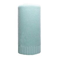 Bambusz kötött takaró NEW BABY 100x80 cm menta