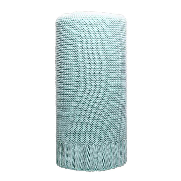 Bambusz kötött takaró NEW BABY 100x80 cm menta