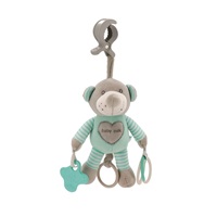 Vibrálós gyerek plüss játék Baby Mix maci menta