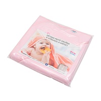 Gyermek frottír törölköző hímzéssel és kapucnival New Baby 80x80 rózsaszín elefánt