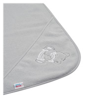 Gyermek frottír törölköző hímzéssel és kapucnival New Baby 80x80 szürke maci