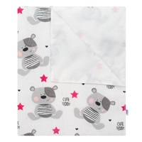 Vízálló flanel alátét New Baby Cute Teddy rózsaszín