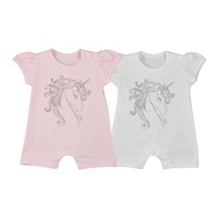 Baba nyári kezeslábas Koala Unicorn Summer fehér