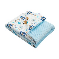 Gyermek pléd Minky New Baby Maci kék 80x102 cm