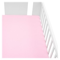 Jersey lepedő kiságyba New Baby 120x60 rózsaszín