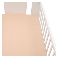 Jersey lepedő kiságyba New Baby 120x60 bézs
