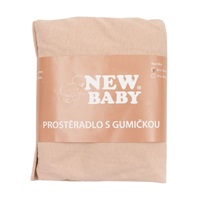 Jersey lepedő kiságyba New Baby 120x60 bézs