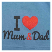 Baba sapka New Baby I Love Mum and Dad kék