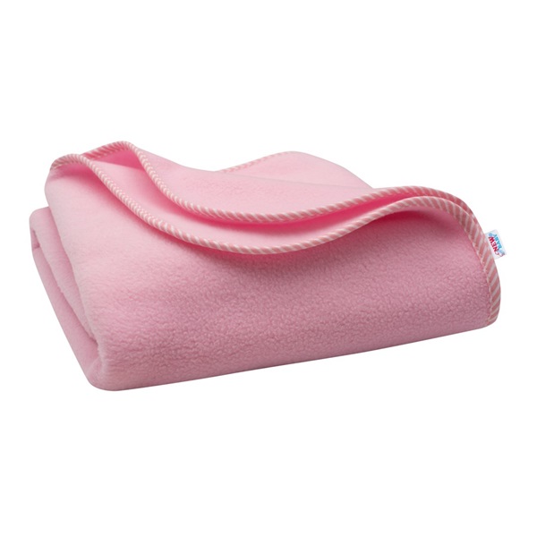 Gyerek fleece takaró New Baby 100x75 rózsaszín csíkos