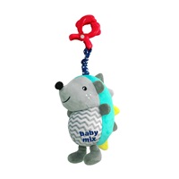 Gyerek plüss zenélős játék Baby Mix Süni kékes szürke