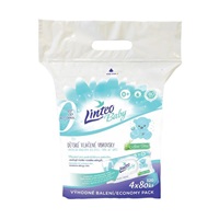 Nedves törlőkendő Linteo Baby Aloe Vera 4x80 db KEDVEZMÉNYES CSOMAGOLÁS