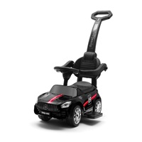 Zenélő bébitaxi vezetőrúddal Baby Mix RACER fekete