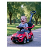 Zenélő bébitaxi vezetőrúddal Baby Mix RACER piros
