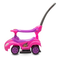 Bébitaxi tolókarral 3az1-ben Baby Mix Mega Car rózsaszín
