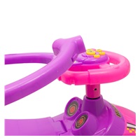 Bébitaxi tolókarral 3az1-ben Baby Mix Mega Car rózsaszín