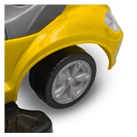 Bébitaxi tolókarral 3az1-ben Baby Mix Mega Car sárga
