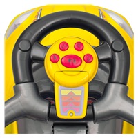 Bébitaxi tolókarral 3az1-ben Baby Mix Mega Car sárga