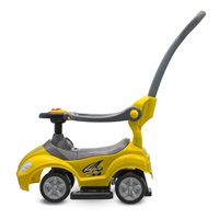 Bébitaxi tolókarral 3az1-ben Baby Mix Mega Car sárga