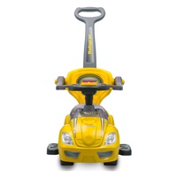 Bébitaxi tolókarral 3az1-ben Baby Mix Mega Car sárga
