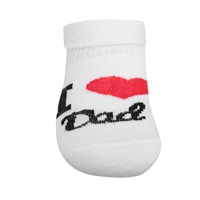Csecsemő pamut zokni New Baby I Love Mum and Dad fehér