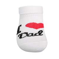 Csecsemő pamut zokni New Baby I Love Mum and Dad fehér