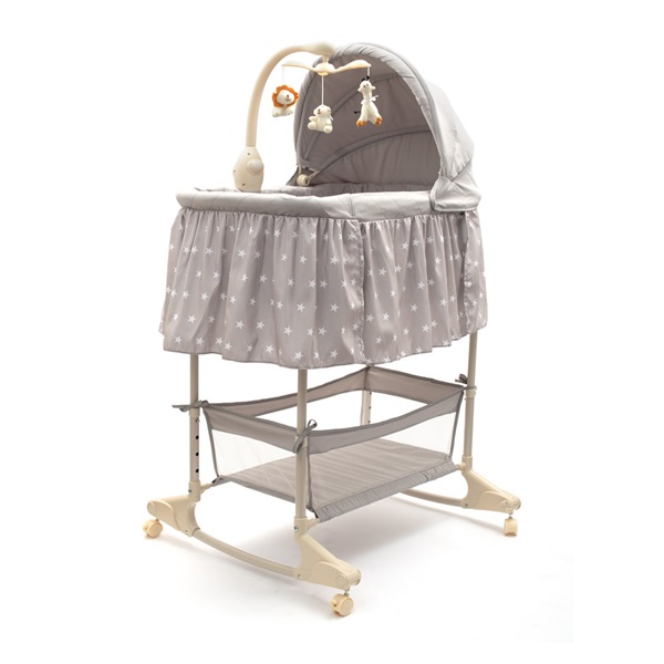 Multifunkcionális baba bölcső kiságy New Baby csillag szürke